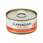 Canagan 吞拿魚伴蝦 無穀物貓罐頭 75g x 12罐 [24罐折扣優惠$324]